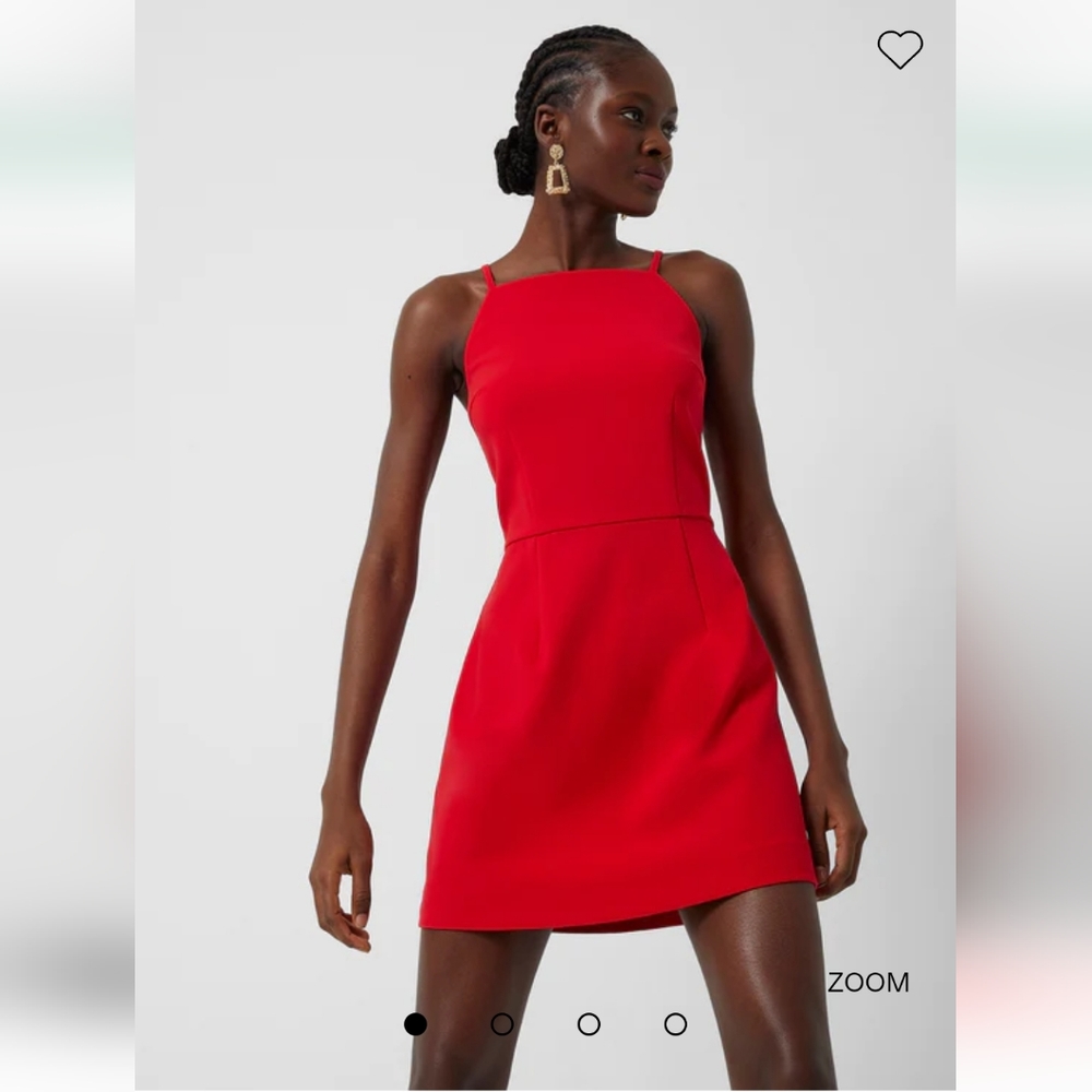 French Connection red Square neck dress size 6